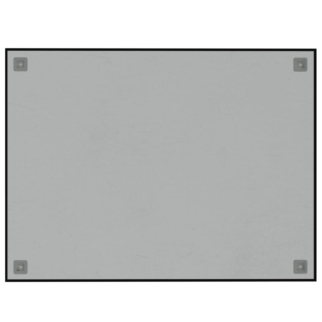 vidaXL Stenska magnetna tabla črna 80x60 cm kaljeno steklo