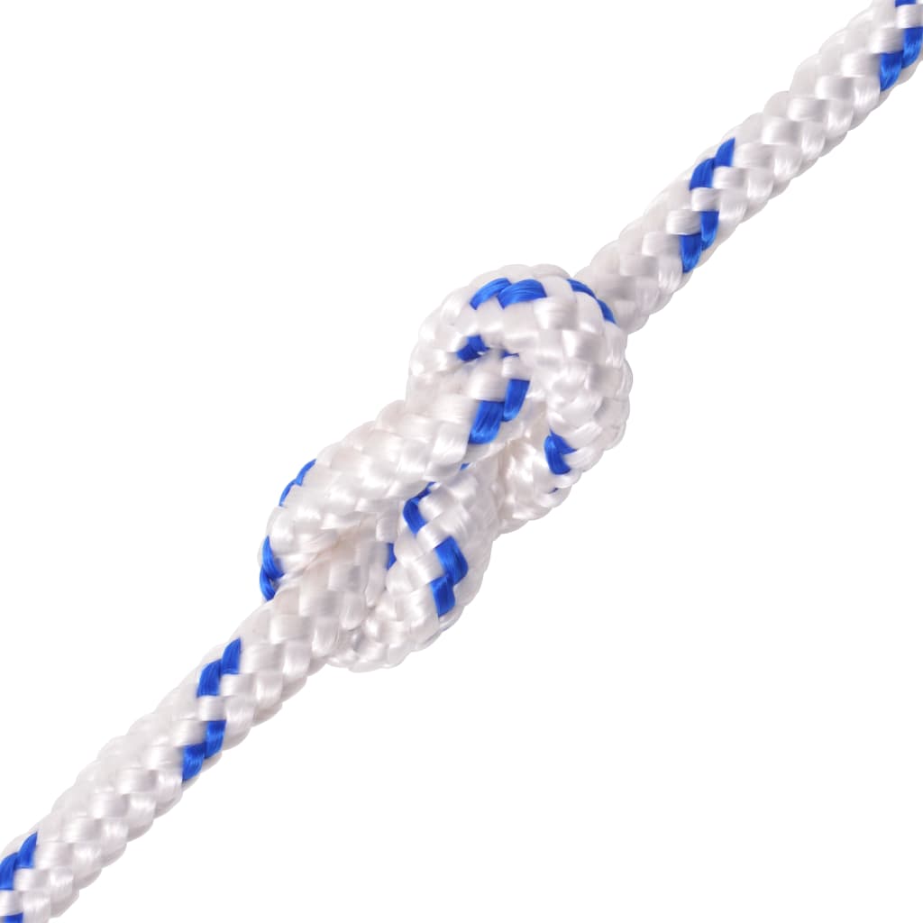 vidaXL Mornarska vrv polipropilen 16 mm 250 m bela