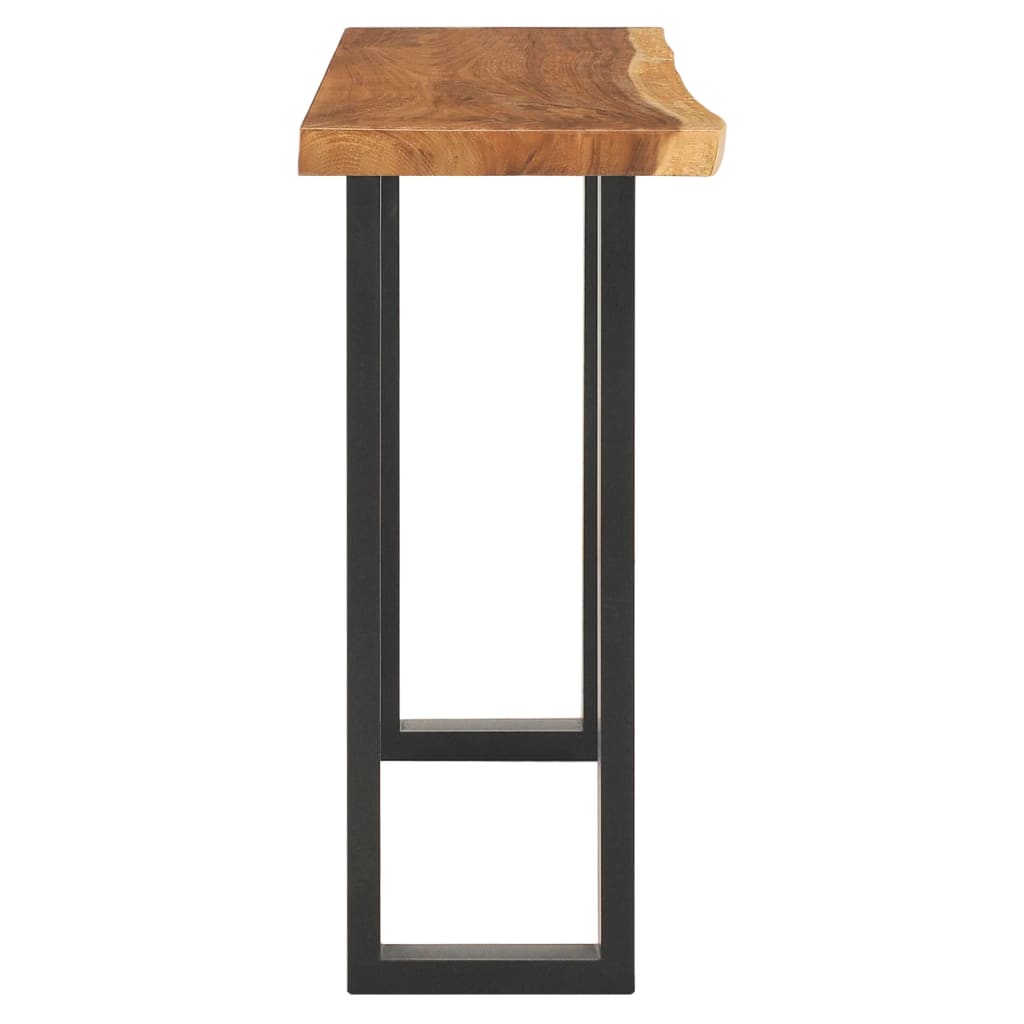 vidaXL Konzolna mizica iz trdnega suar lesa 110x35x75 cm