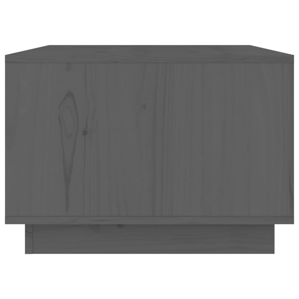 vidaXL Klubska mizica siva 80x50x35 cm trdna borovina