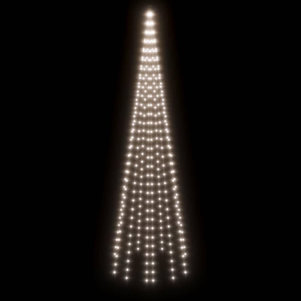 vidaXL Novoletna jelka iz 310 hladno belih LED lučk 300 cm
