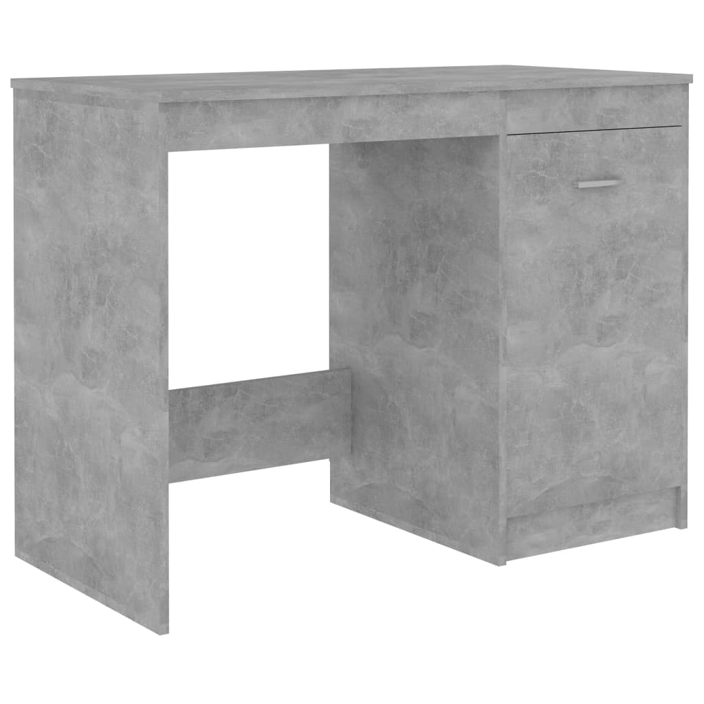 vidaXL Pisalna miza betonsko siva 140x50x76 cm iverna plošča