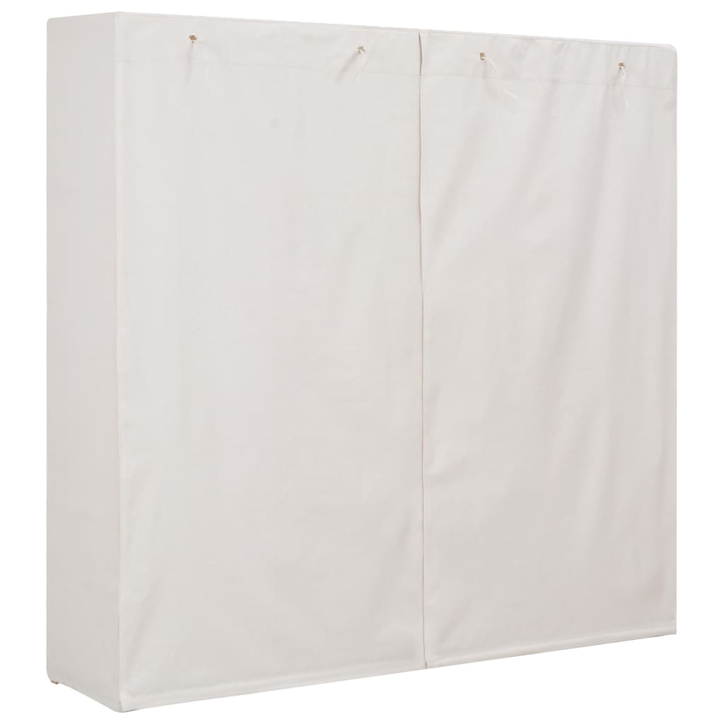 vidaXL Garderobna omara iz blaga 173x40x170 cm bela
