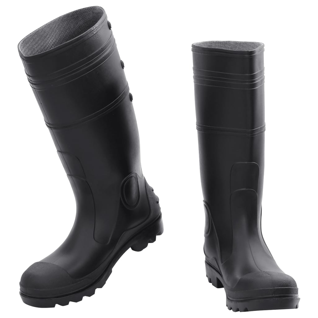 vidaXL Dežni škornji črni velikost 41 PVC