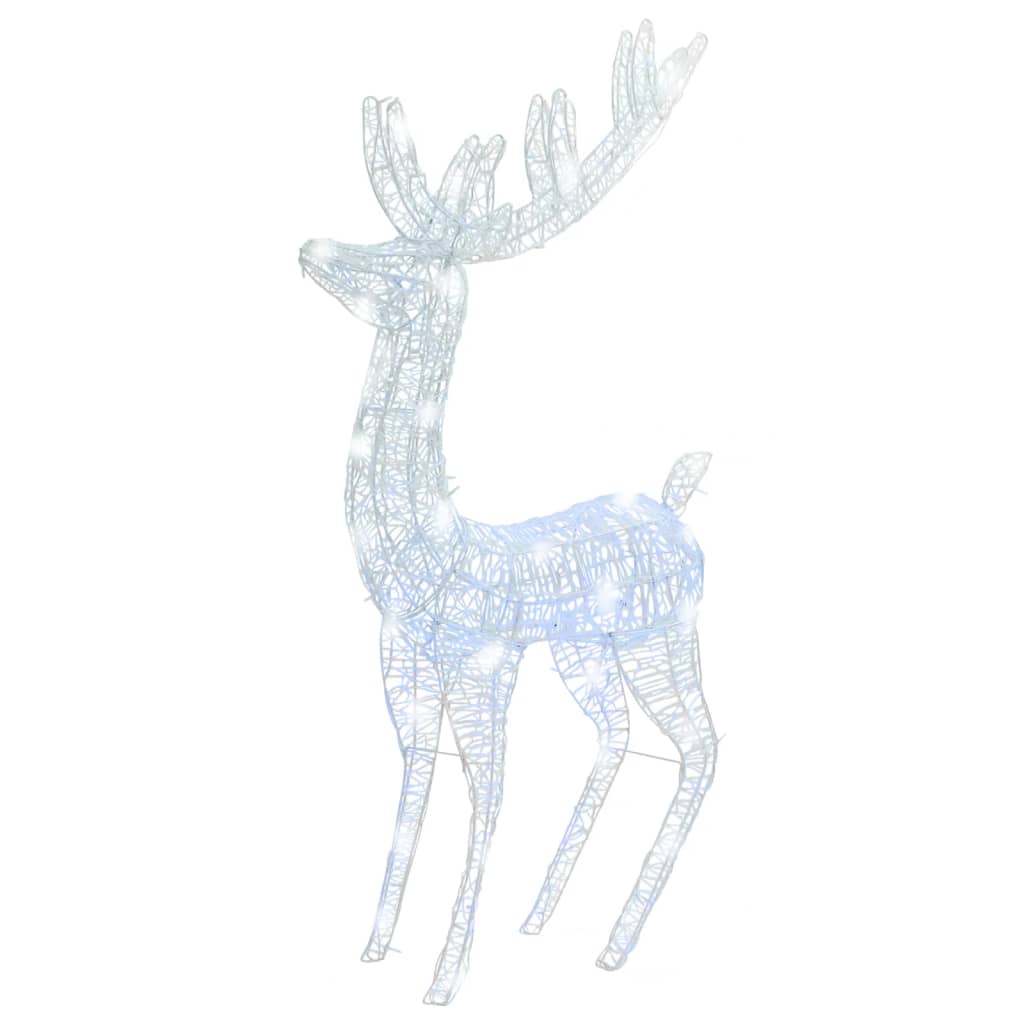 vidaXL XXL severni jelen iz akrila 250 LED 2 kosa 180 cm hladno bel