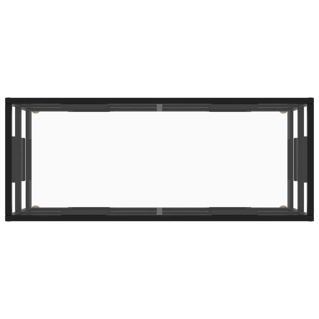 vidaXL TV omarica črna in kaljeno steklo 100x40x40 cm
