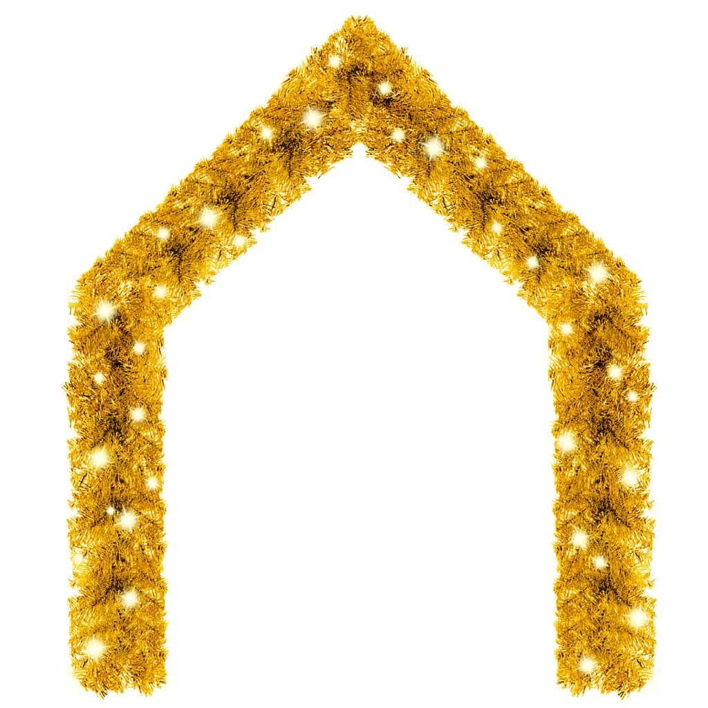 vidaXL Božična girlanda z LED lučkami 20 m zlata
