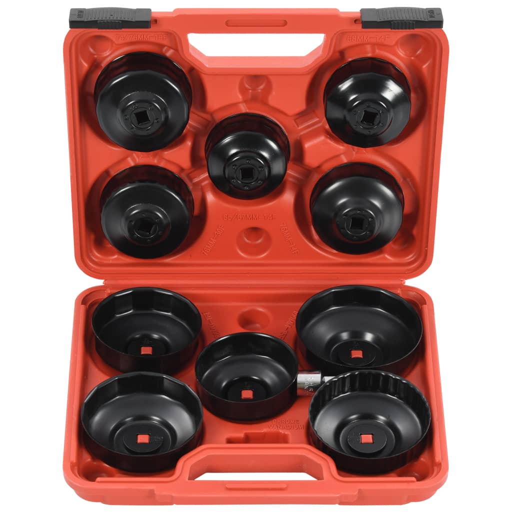 vidaXL 11-delni skodelast komplet orodja za popravilo oljnega filtra
