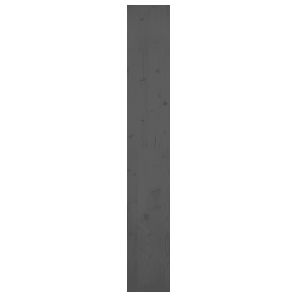 vidaXL Knjižna omara/pregrada siva 80x30x199,5 cm trdna borovina