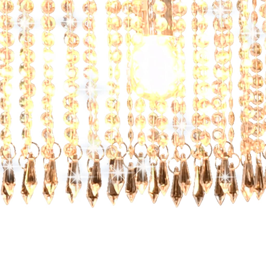 vidaXL Stropna svetilka s kristalnimi kroglicami srebrna 104 cm E14