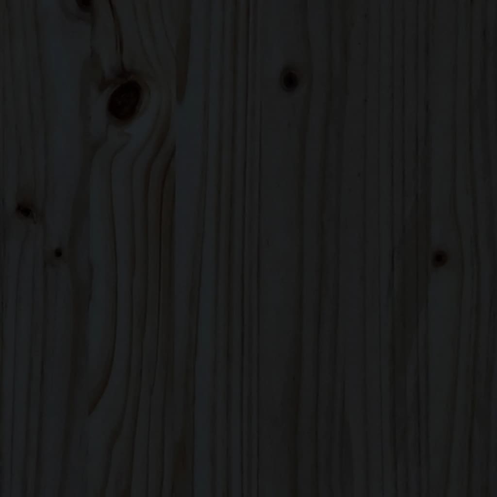 vidaXL Posteljni okvir z vzglavjem črn 2FT6 trden les