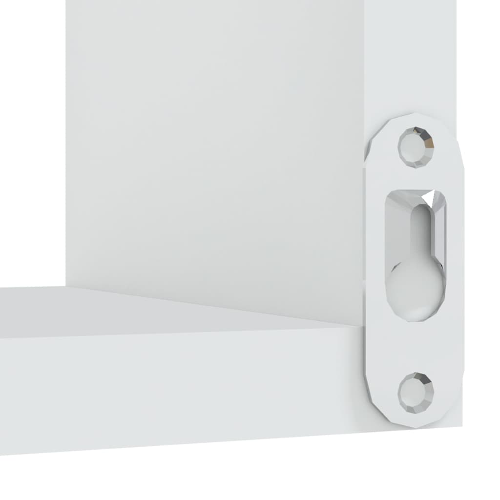 vidaXL Stenska kotna polica bela 40x40x50 cm iverna plošča