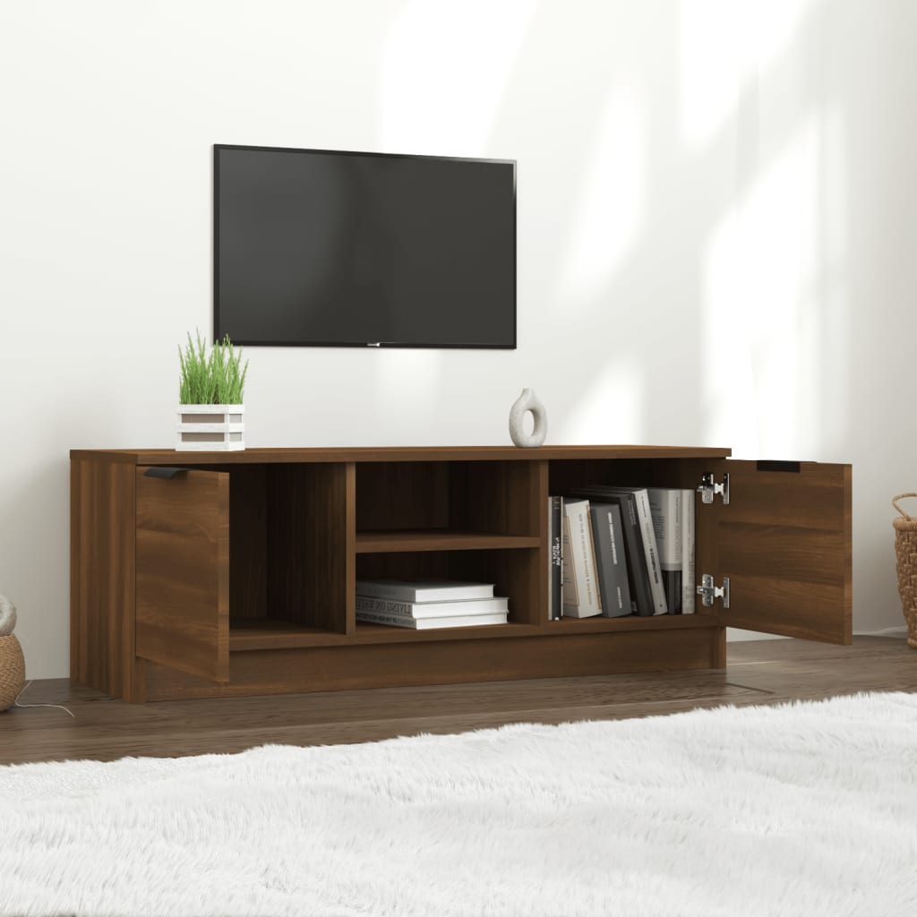 vidaXL TV omarica rjavi hrast 102x35x36,5 cm inženirski les