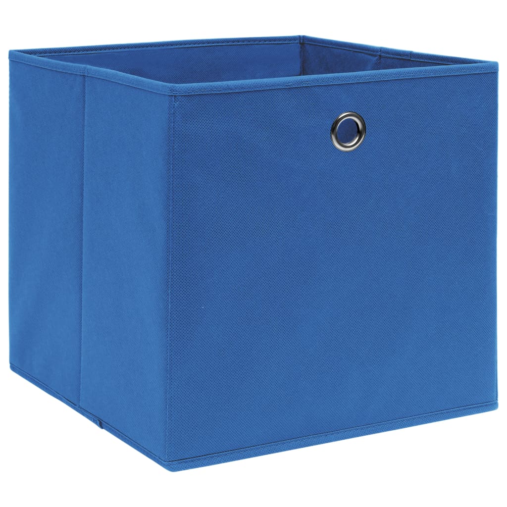 vidaXL Škatle 4 kosi netkano blago 28x28x28 cm modre
