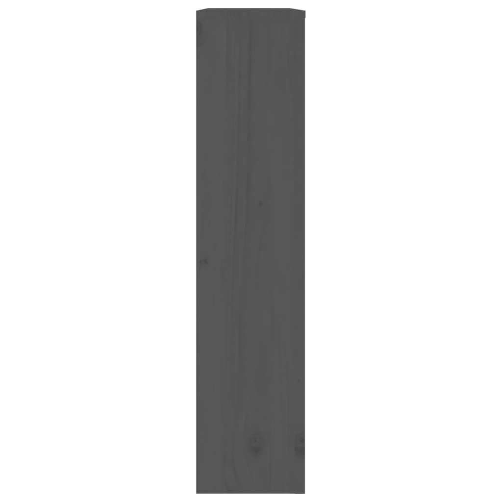 vidaXL Pokrov za radiator siva 79,5x19x84 cm trdna borovina