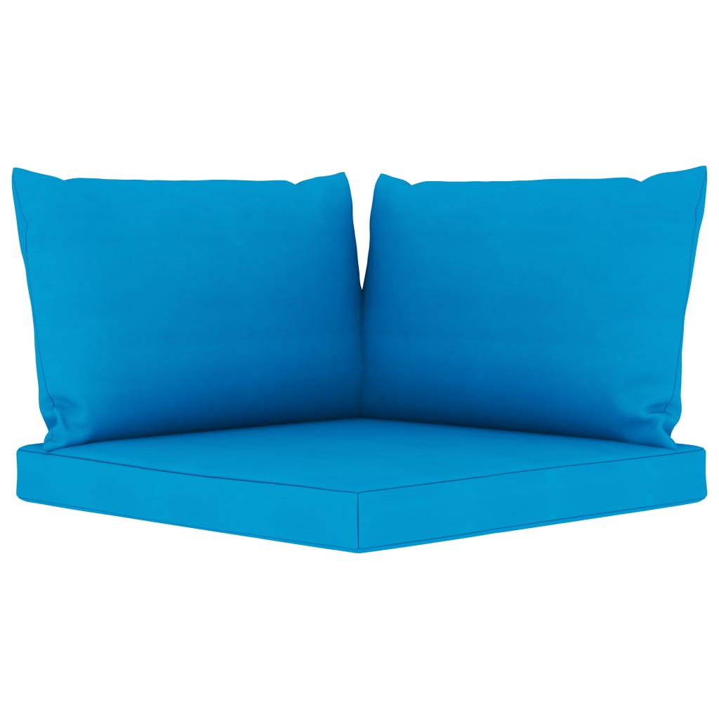 vidaXL Vrtna sedežna garnitura 5-delna s svetlo modrimi blazinami