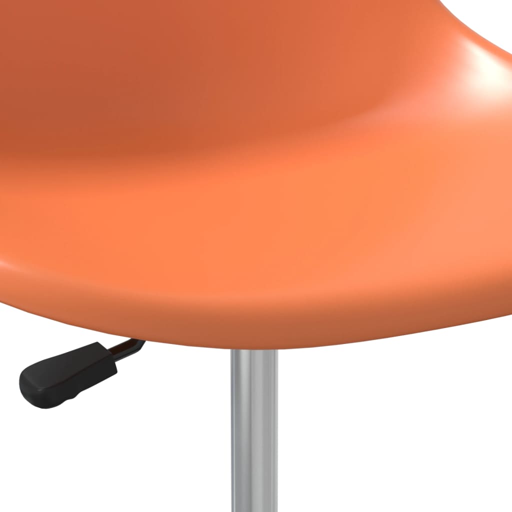vidaXL Vrtljivi jedilni stoli 2 kosa oranžni PP