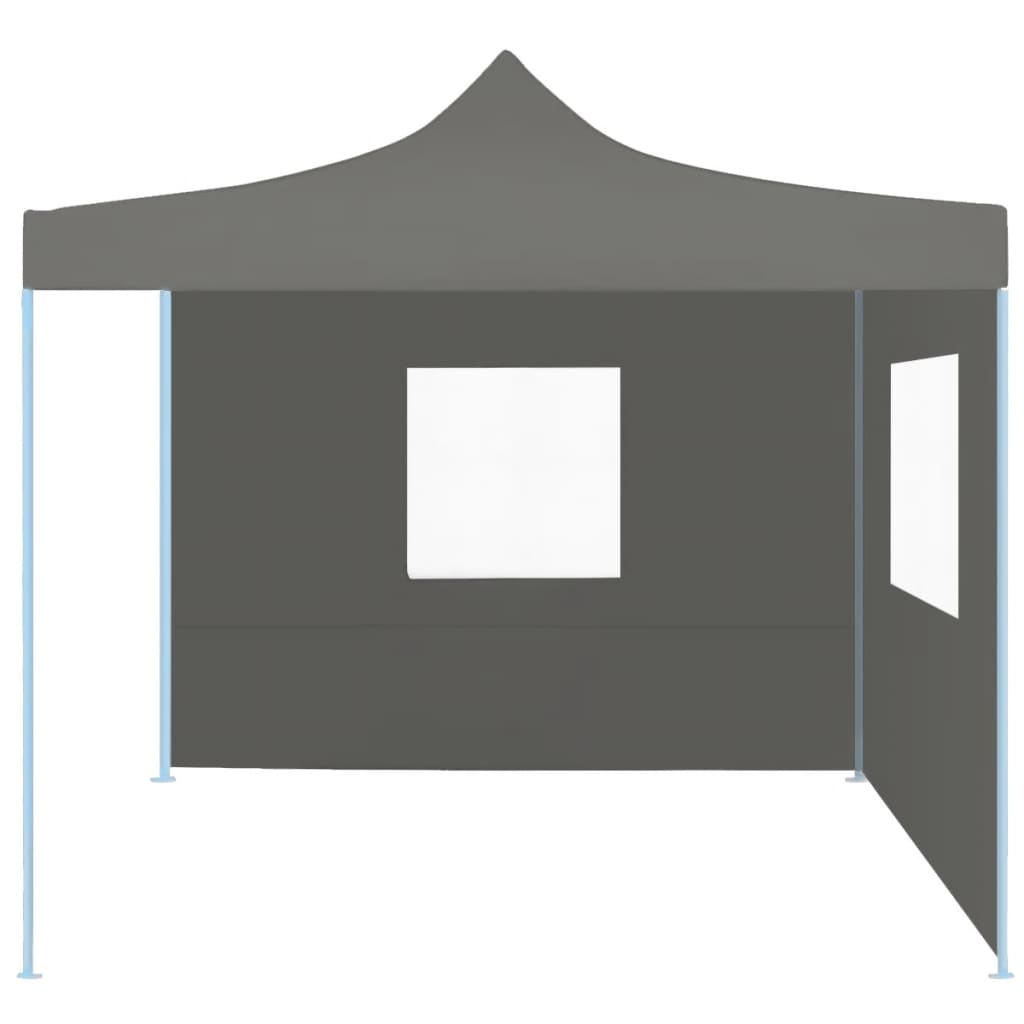 vidaXL Zložljiv pop-up šotor za zabave 2 stranici 3x3 m antracit