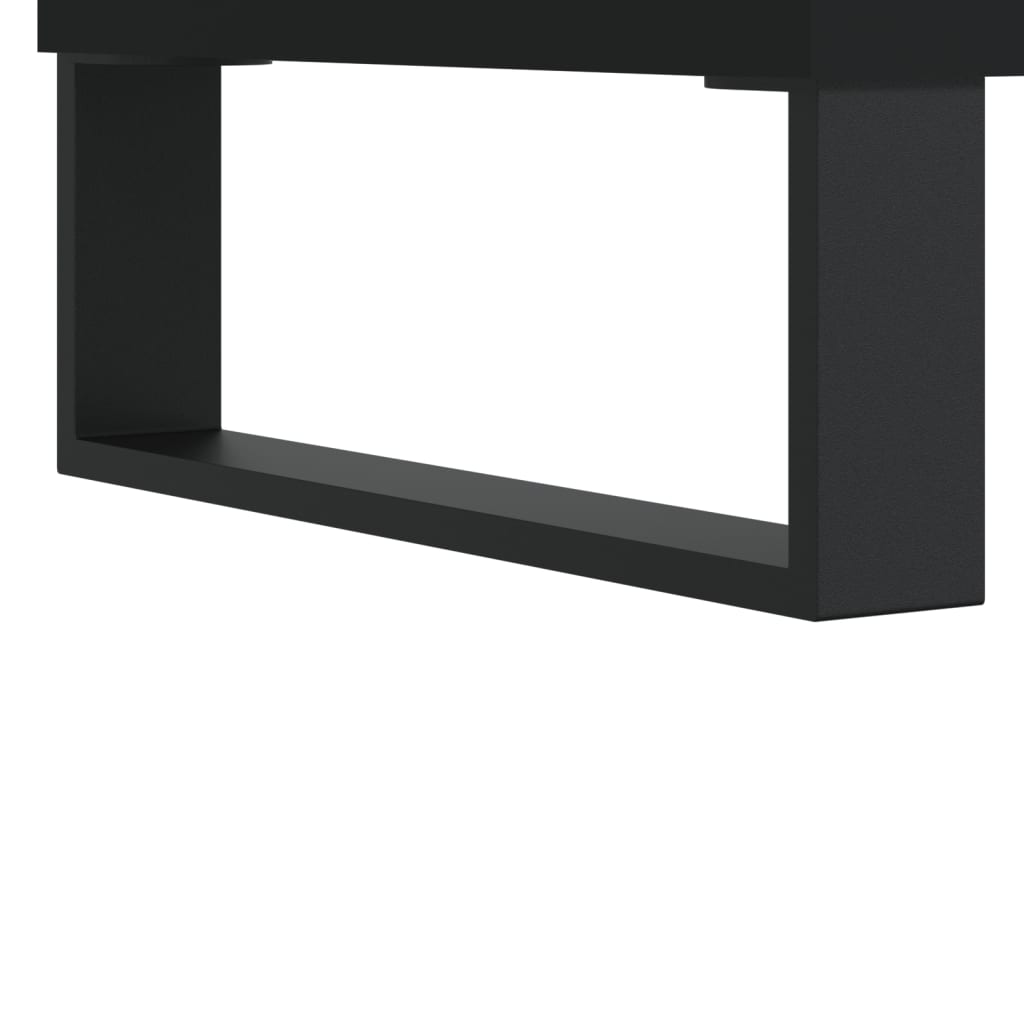 vidaXL Klubska mizica črna 102x44,5x50 cm inženirski les