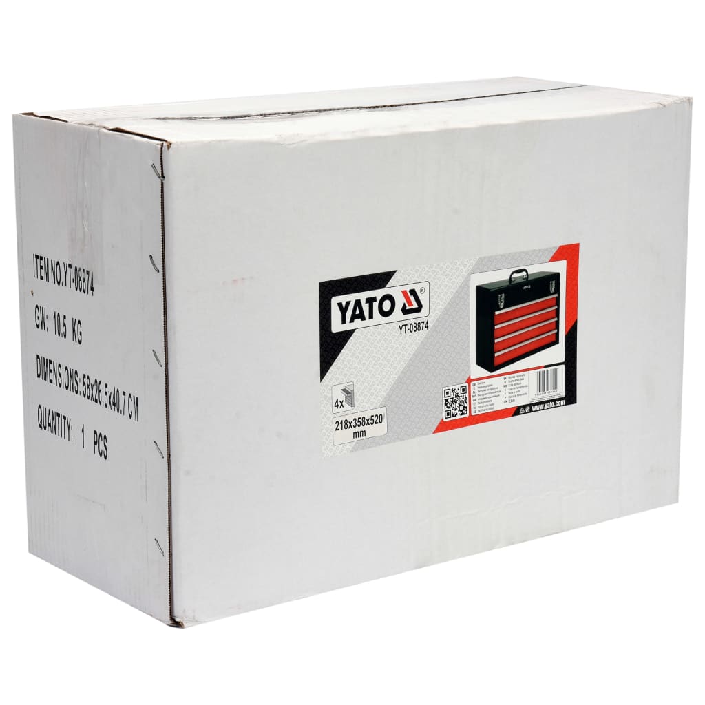 YATO Škatla za orodje s 4 predali 52x21,8x36 cm