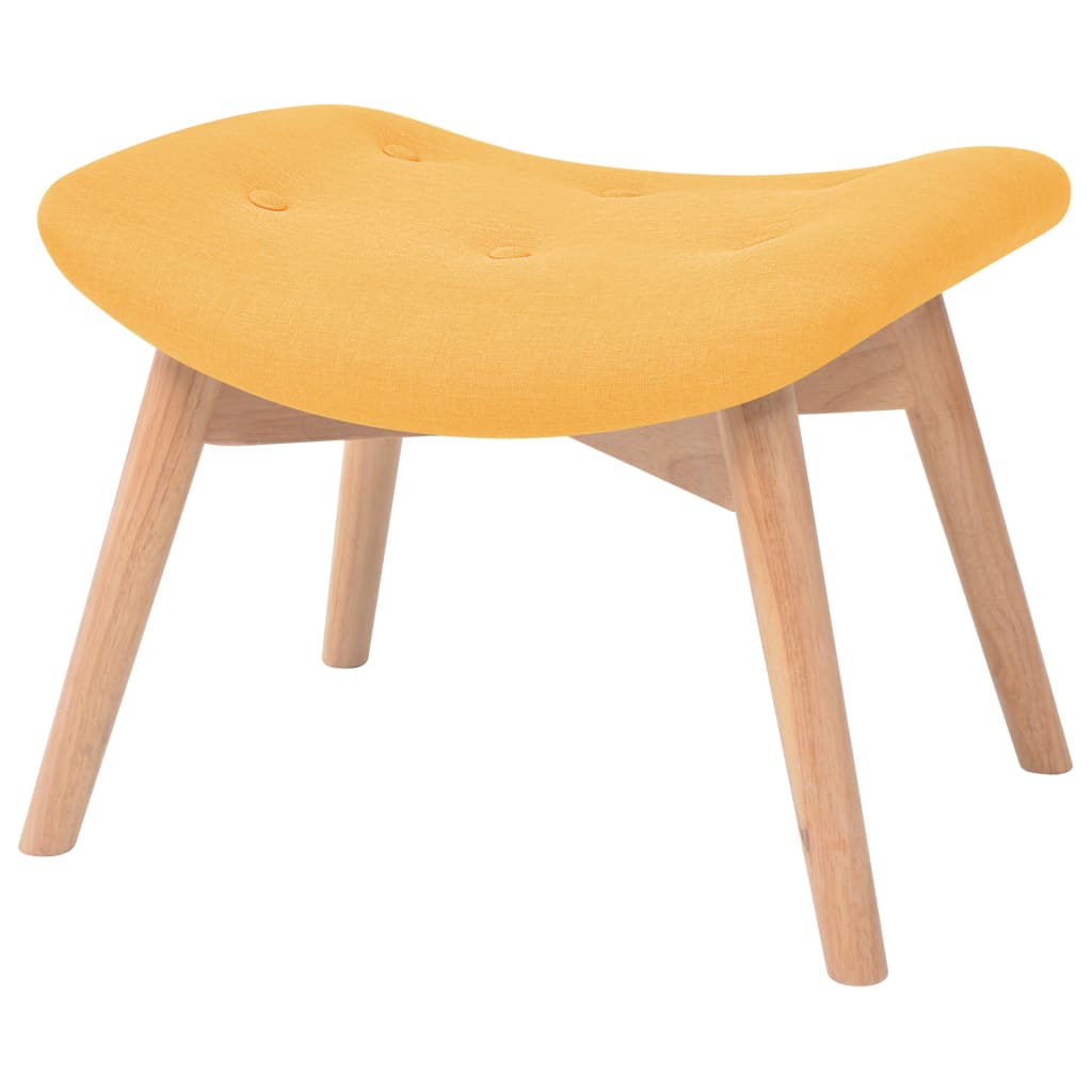 vidaXL Fotelj s stolčkom za noge rumeno blago
