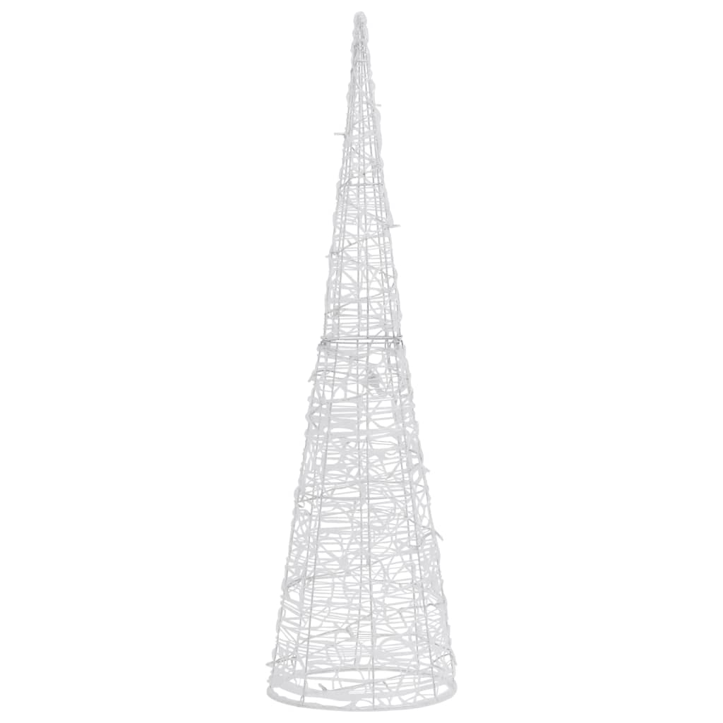 vidaXL Akrilna okrasna LED piramida hladno bela 120 cm