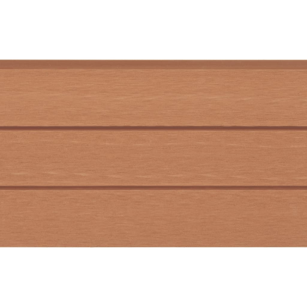 vidaXL WPC ograjni paneli 5 kvadratnih 872x187 cm rjave barve