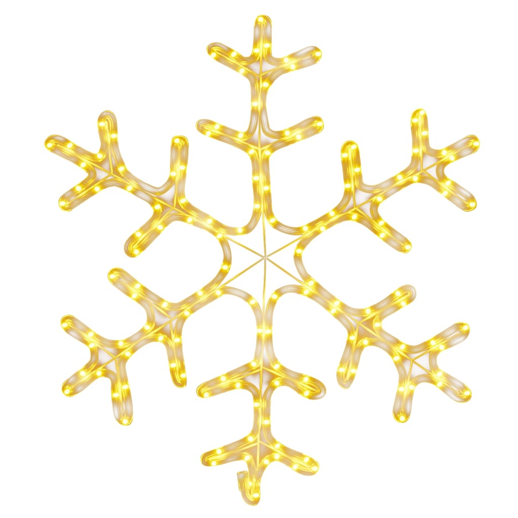 vidaXL Božična figura snežinka 144 toplo belih LED lučk 59x59 cm