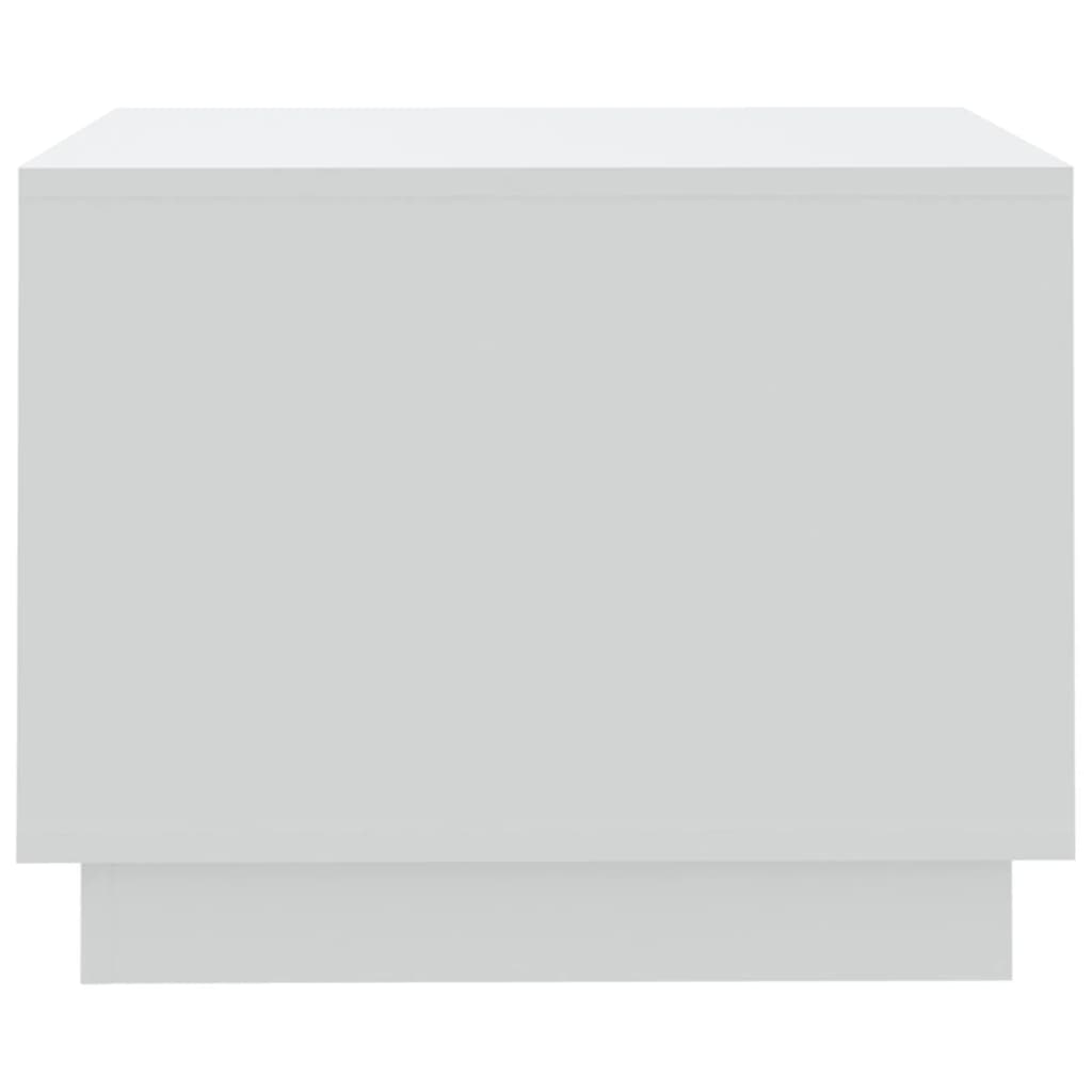 vidaXL Klubska mizica bela 55x55x43 cm iverna plošča