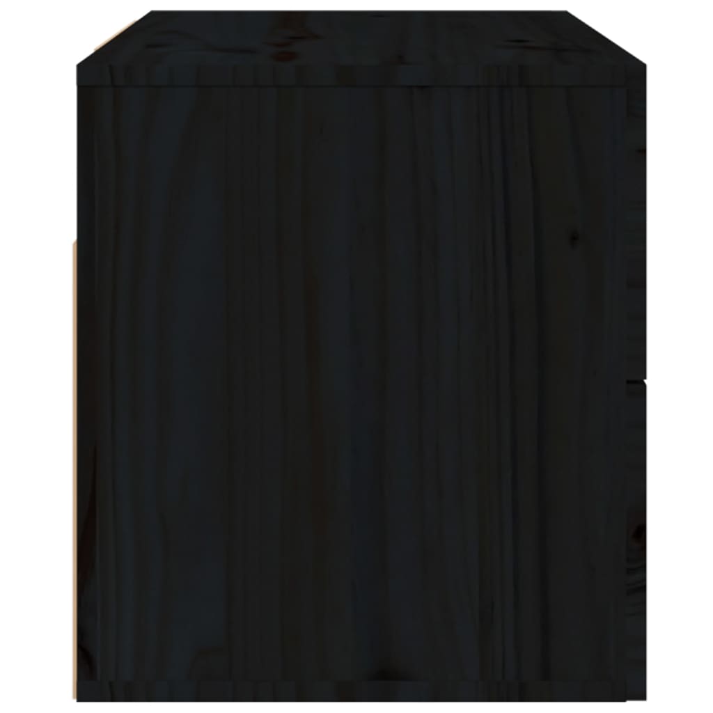 vidaXL Stenska nočna omarica črna 50x36x40 cm