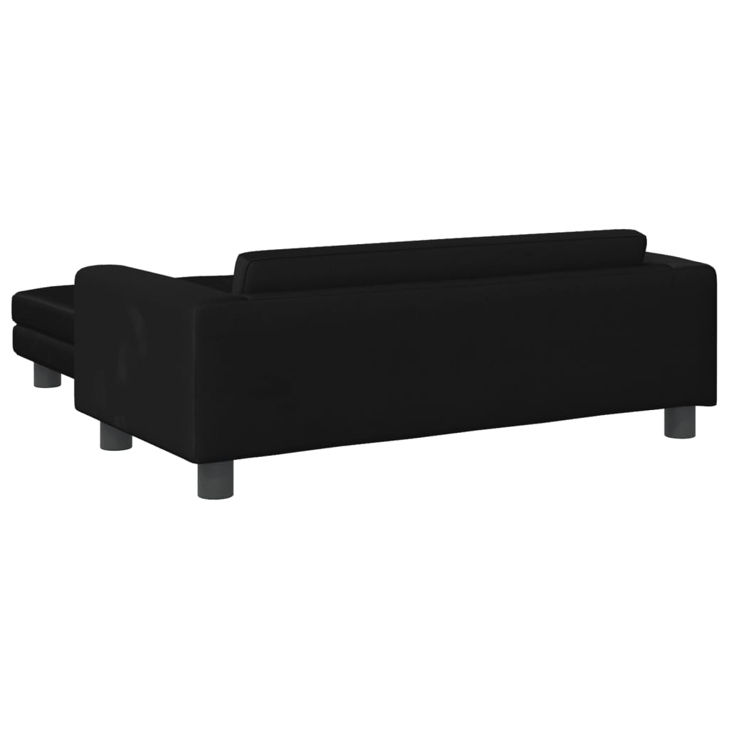 vidaXL Pasja postelja s podaljškom črna 100x50x30 cm žamet