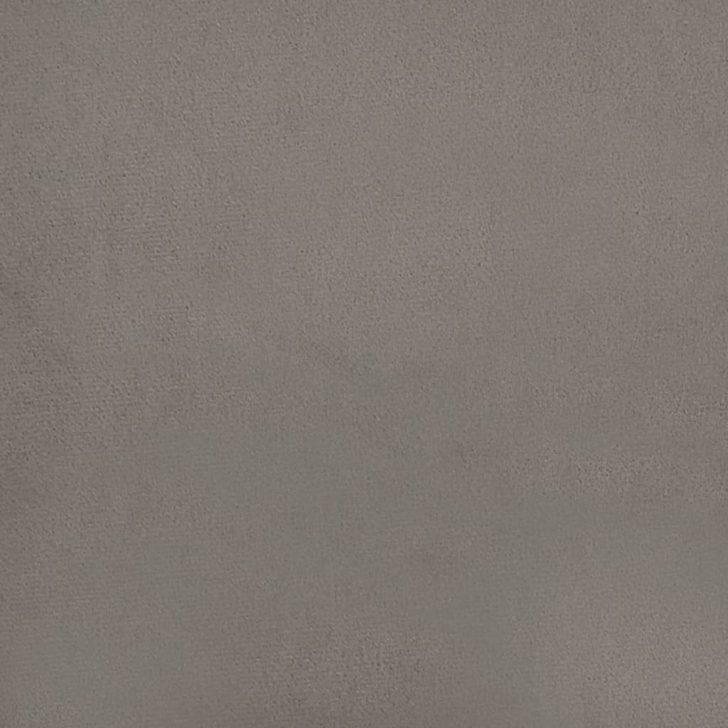 vidaXL Trosed z vzglavniki in blazinami svetlo siv 210 cm žamet