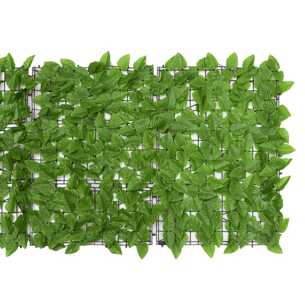 vidaXL Balkonsko platno z zelenim listjem 300x75 cm