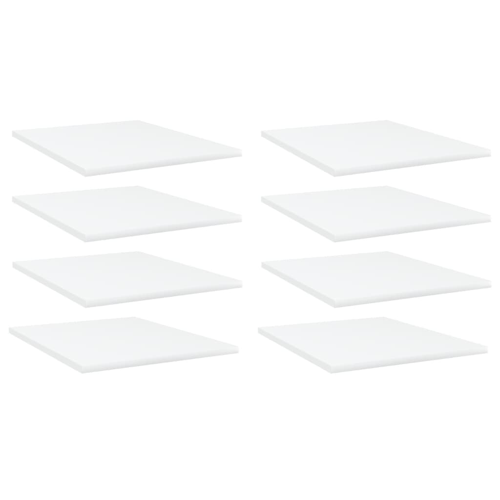 vidaXL Dodatne police za omaro 8 kosov bele 40x50x1,5 cm iverna plošča