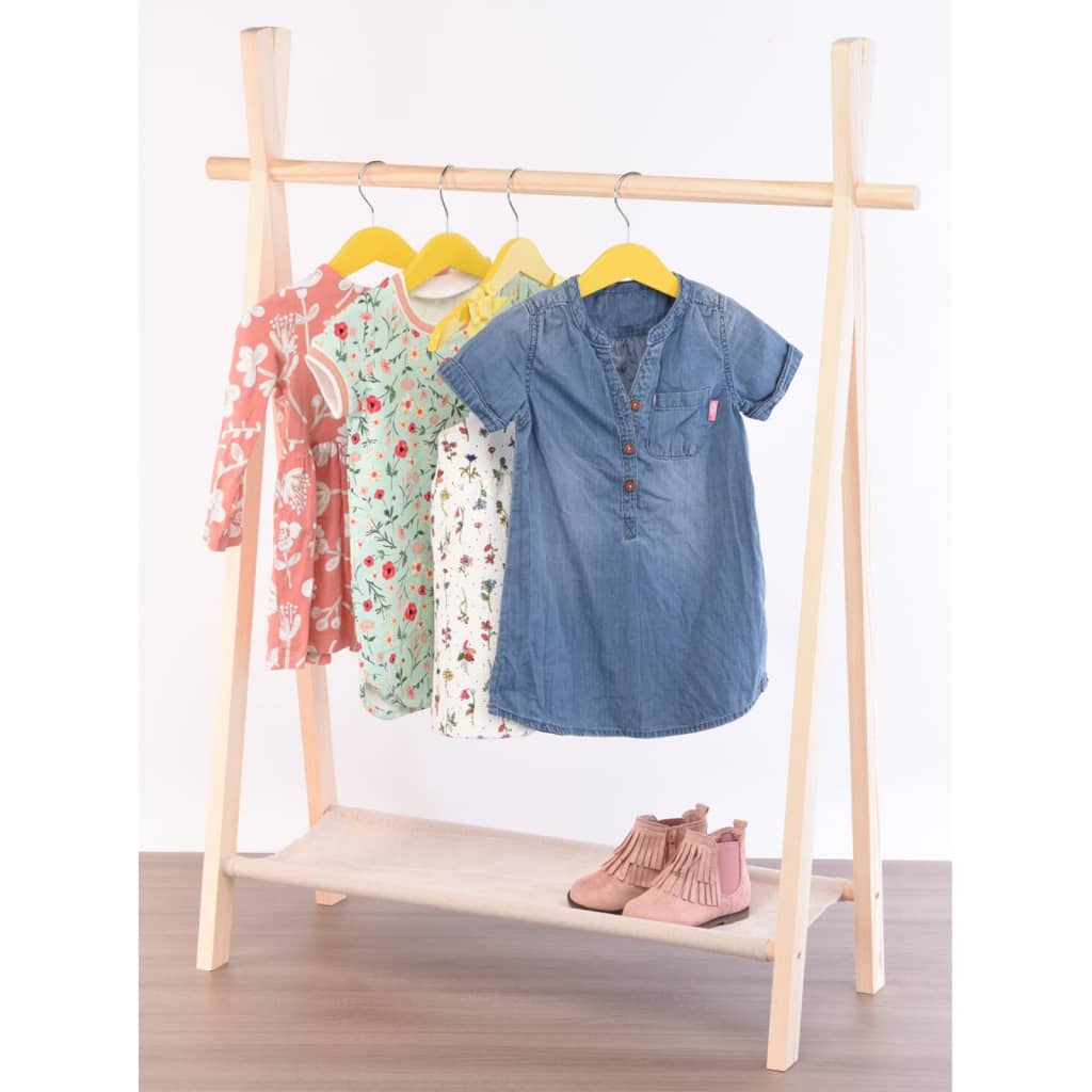 Storage solutions Regal za otroška oblačila z 1 polico borovina