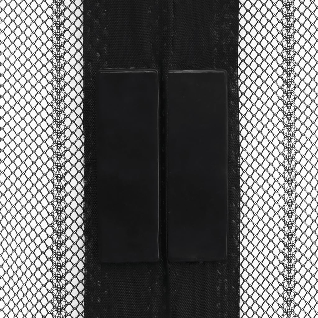 vidaXL Zavesa proti mrčesu, 210 x 100cm, 2 kosa z magnetom, Črne Barve