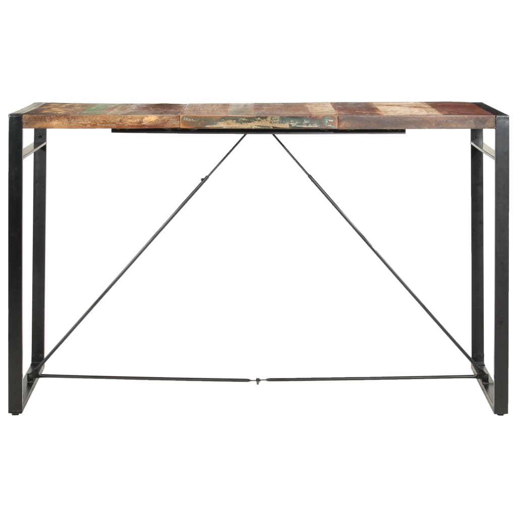 vidaXL Barska miza 180x90x110 cm iz trdnega predelanega lesa