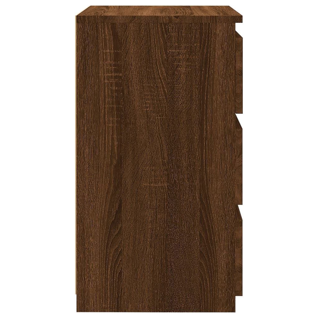 vidaXL Nočna omarica rjavi hrast 40x35x62,5 cm konstruiran les
