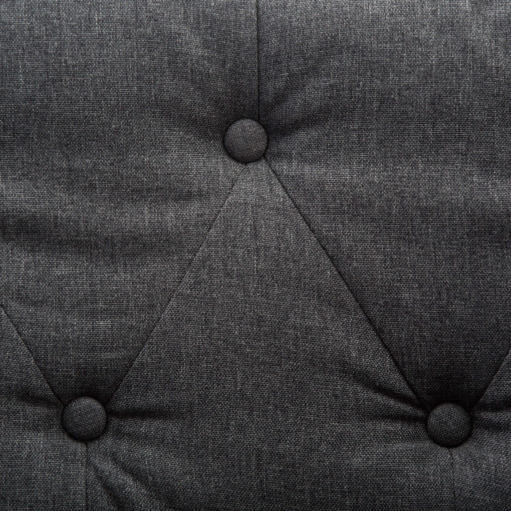 vidaXL Chesterfield kavč trosed obloga iz blaga temno sive barve