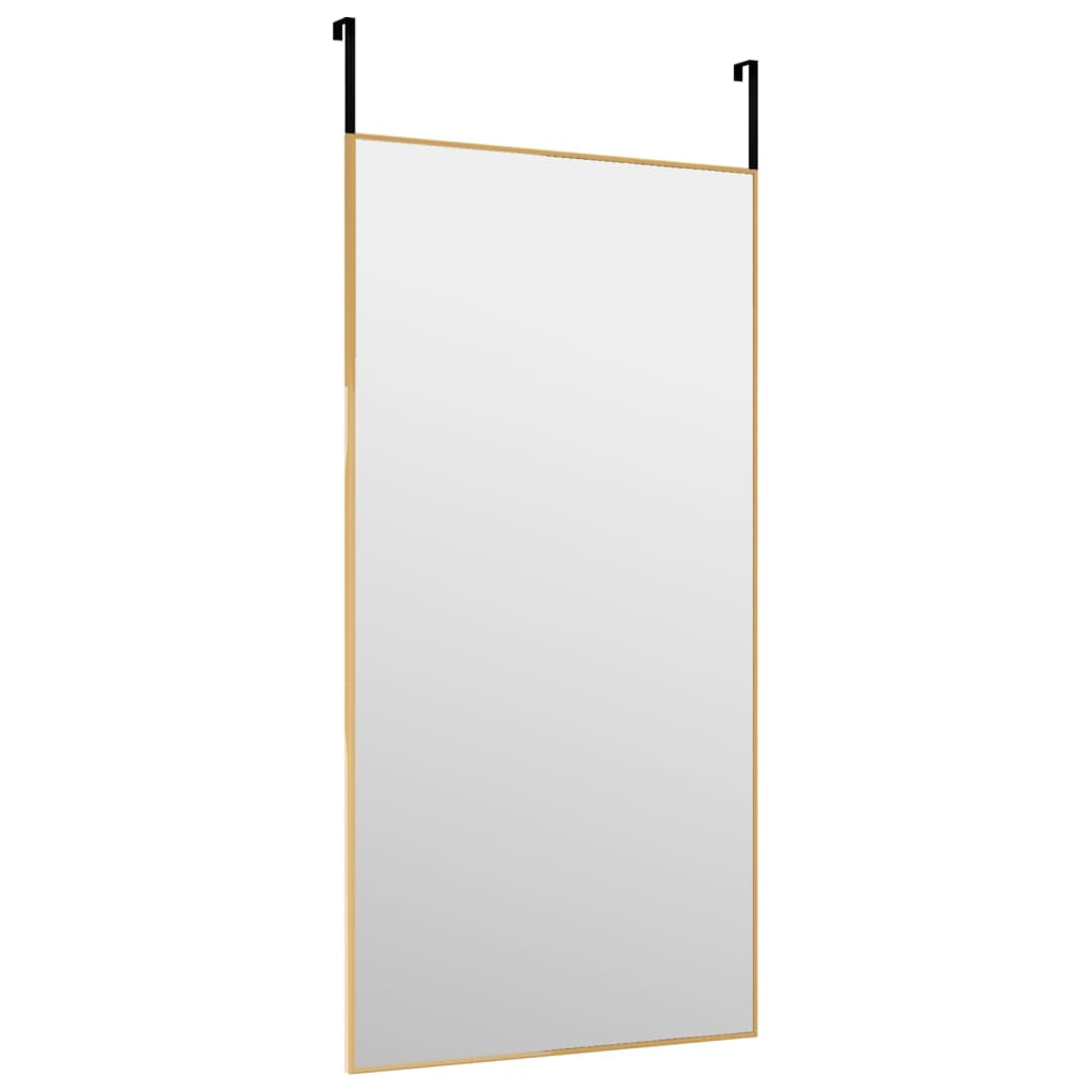 vidaXL Ogledalo za vrata zlato 40x80 cm steklo in aluminij