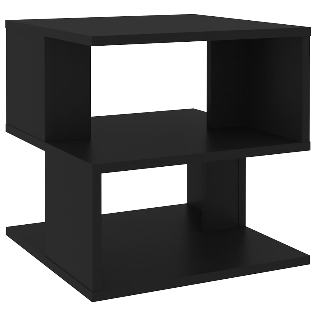 vidaXL Stranska mizica črna 40x40x40 cm iverna plošča