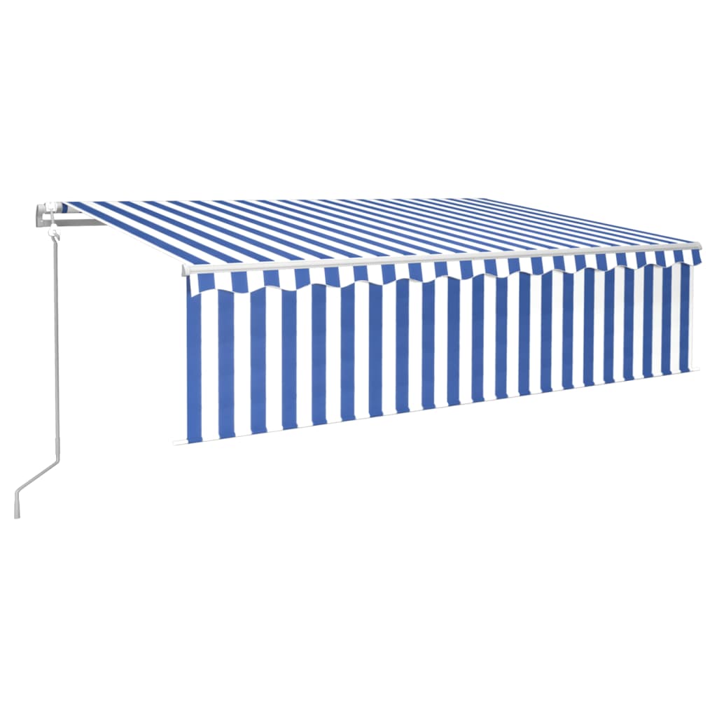 vidaXL Avtomatsko zložljiva tenda s senčilom 6x3 m modra in bela