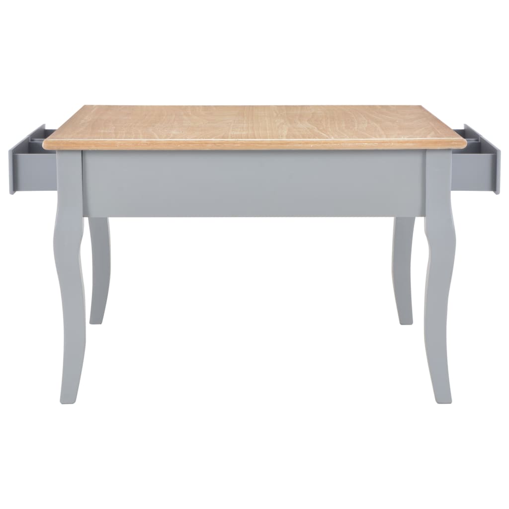 vidaXL Klubska mizica iz lesa 80x80x50 cm siva