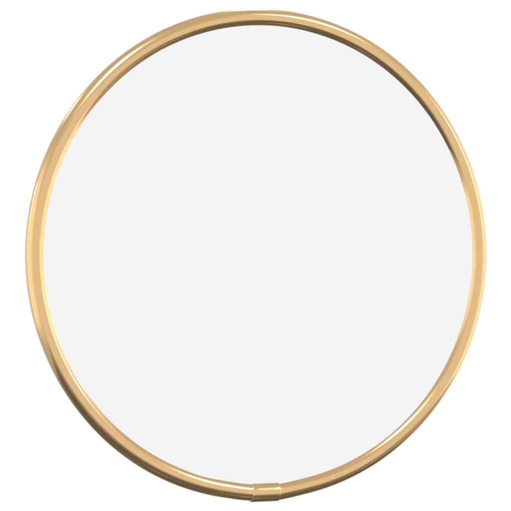 vidaXL Stensko ogledalo zlate Ø 20 cm okroglo