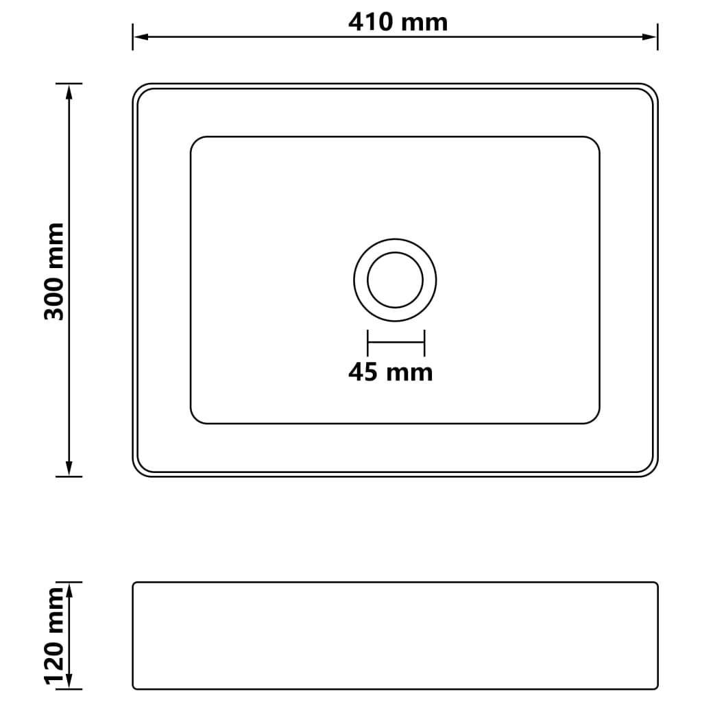 vidaXL Razkošen umivalnik mat roza 41x30x12 cm keramičen