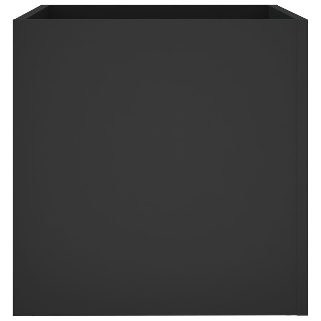 vidaXL Cvetlično korito črne barve 40x40x40 cm inženirski les