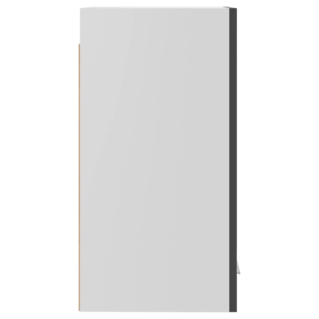 vidaXL Visoka omarica visok sijaj siva 29,5x31x60 cm iverna plošča