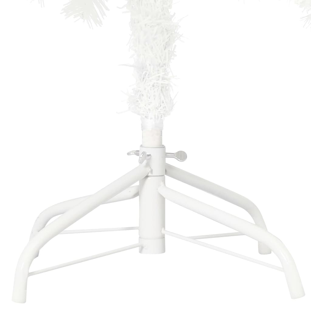 vidaXL Umetna novoletna jelka z realističnimi iglicami bela 210 cm