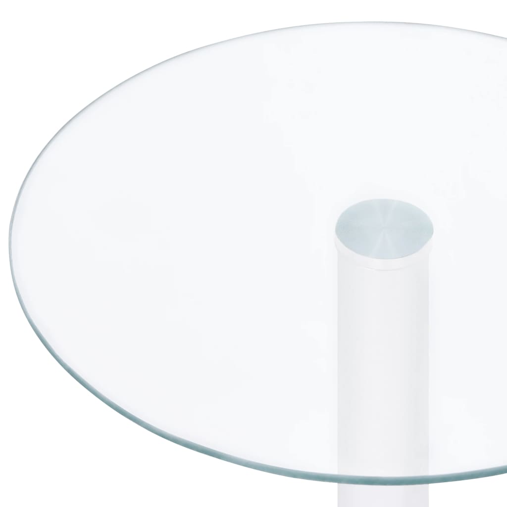 vidaXL Klubska mizica prozorna 40 cm kaljeno steklo