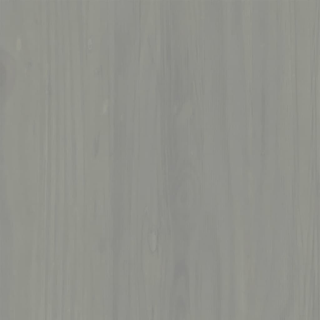vidaXL Garderobna omara VIGO siva 90x55x176 cm trdna borovina